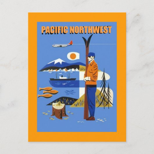 GR8  PACIFIC NORTHWEST REIZEN AD ~ BRIEFKAART (Voorkant)