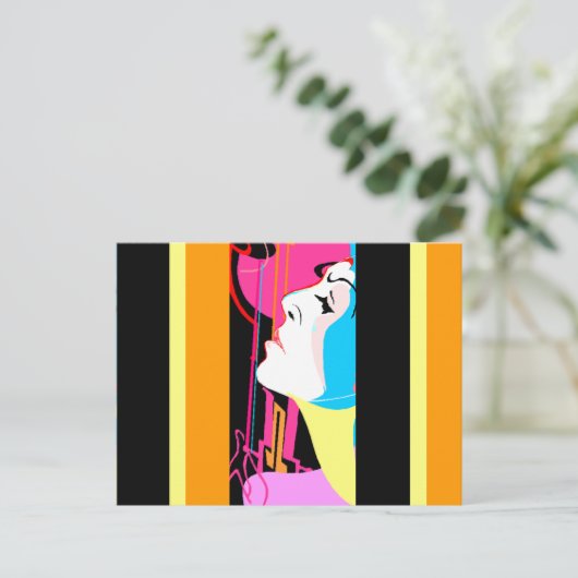 GR8 Pop Art Abstract lid van het Briefkaart van de (Staand voorkant)