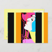 GR8 Pop Art Abstract lid van het Briefkaart van de (Voorkant / Achterkant)