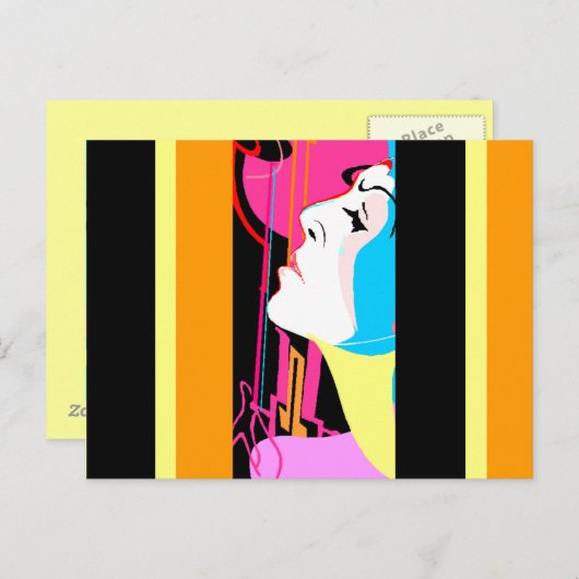 GR8 Pop Art Abstract lid van het Briefkaart van de (Voorkant / Achterkant)