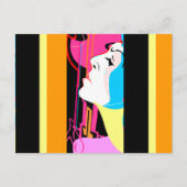 GR8 Pop Art Abstract lid van het Briefkaart van de (Voorkant)