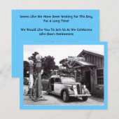 GR8 RETRO B&W RETIREMENT PARTY INVITATION INVITATI KAART (Voorkant / Achterkant)