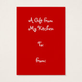 GR8 Retro Style Keuken Home Canning Gift Label Kaa Visitekaartje (Achterkant)