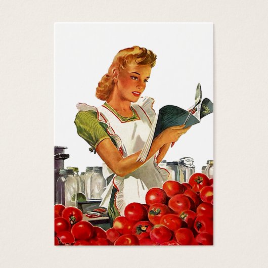 GR8 Retro Style Keuken Home Canning Gift Label Kaa Visitekaartje (Voorkant)