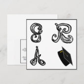 GR A Afstudeerders Pet voor D Fabric Font Afstuder (Voorkant / Achterkant)