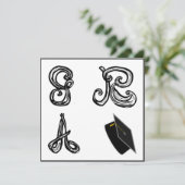 GR A Afstudeerders Pet voor D Fabric Font Afstuder (Staand voorkant)