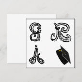 GR A Afstudeerders Pet voor D Fabric Font Afstuder (Voorkant / Achterkant)