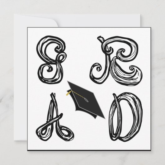 GR AD Stof Font Afstudeerder Pet Afstuderen Platte (Voorkant)