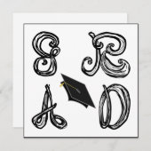 GR AD Stof Font Afstudeerder Pet Afstuderen Platte (Voorkant / Achterkant)