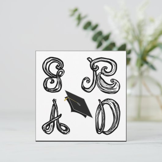 GR AD Stof Font Afstudeerder Pet Afstuderen Platte (Staand voorkant)