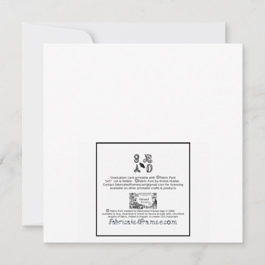 GR AD Stof Font Afstudeerder Pet Afstuderen Platte (Achterkant)