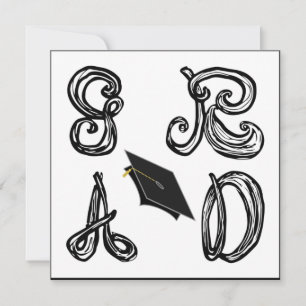 GR AD Stof Font Afstudeerder Pet Afstuderen Platte