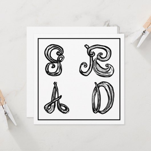 GR AD Stof Lettertype Letters Afstuderen Platte Ka (Voorkant / Achterkant in situ)