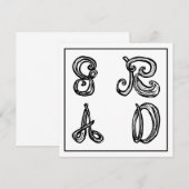 GR AD Stof Lettertype Letters Afstuderen Platte Ka (Voorkant / Achterkant)