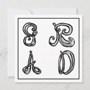 GR AD Stof Lettertype Letters Afstuderen Platte Ka