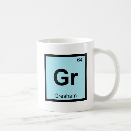 Gr - Gresham Oregon Scheikunde Periodiek Systeem S Koffiemok (Rechts)