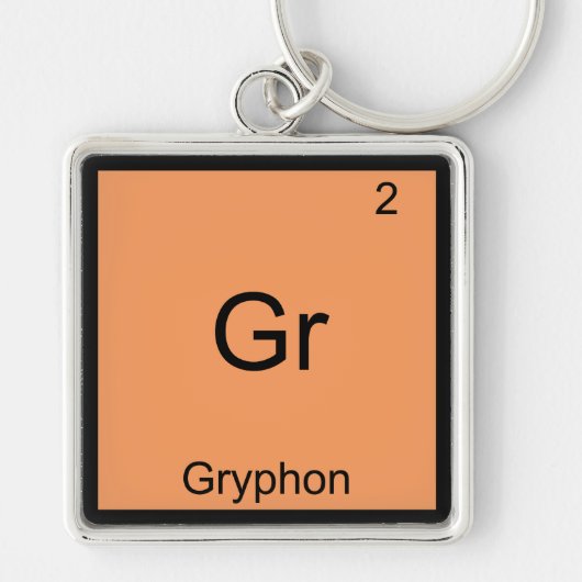 Gr - Gryphon Grappige Chemie Element Symbool T-shi Sleutelhanger (Voorkant)