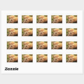 gr pup met tak vierkante sticker (Vel)