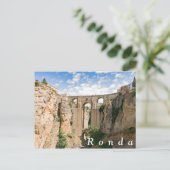"Gr Taag" van Ronda met Puente Nuevo. Briefkaart (Staand voorkant)