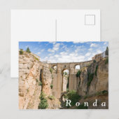 "Gr Taag" van Ronda met Puente Nuevo. Briefkaart (Voorkant / Achterkant)