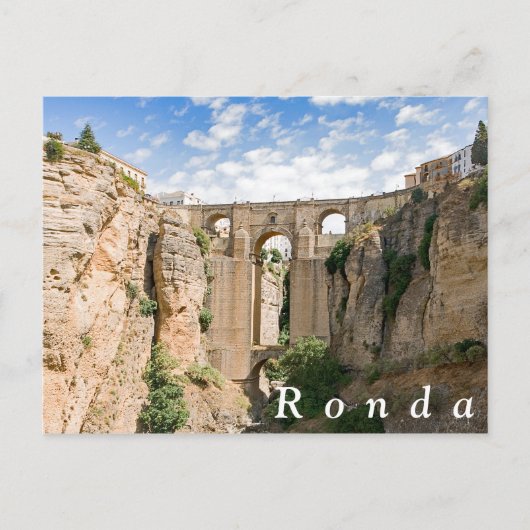 "Gr Taag" van Ronda met Puente Nuevo. Briefkaart (Voorkant)