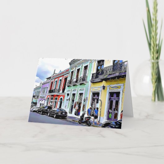 Gr Viejo San Juan, Puerto Rico Feliz Nadidad Feestdagen Kaart (Voorkant)