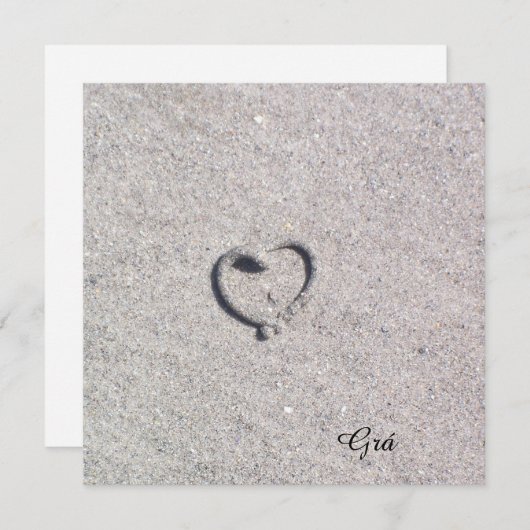 Grá/ Love Flat Kaart (Voorkant / Achterkant)