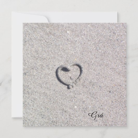 Grá/ Love Flat Kaart (Voorkant)