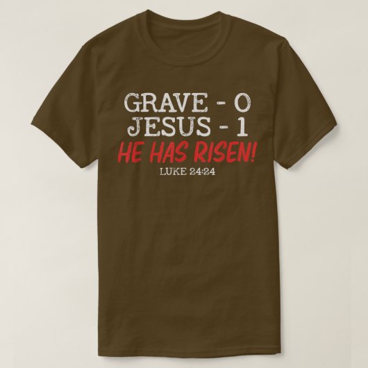 Graad 0 Jezus 1 Hij heeft Jezus Religieuze Easte T-shirt (Design voorkant)