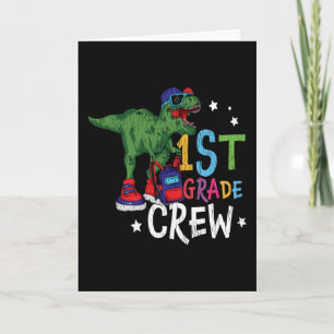 Graad 1 Bemanning Dinosaur Terug naar school Kinde Kaart