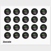 Graad 1 Bemanning Dinosaur Terug naar school Kinde Ronde Sticker (Vel)
