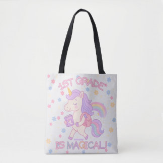 Graad 1 is Magisch Rugzak Unicorn Pastel Tote Bag