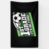 Graad 1 Voetbal Eerste Dag Terug Naar School Spandoek (Verticaal)