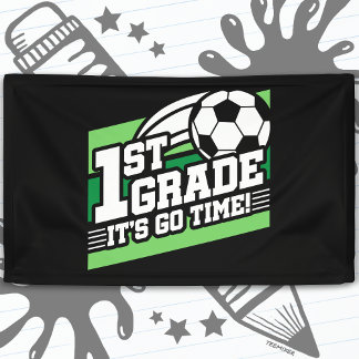 Graad 1 Voetbal Eerste Dag Terug Naar School Spandoek