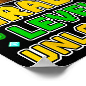 Graad 1 vrijgespeeld videogamer Pixel Ck naar S Poster (Hoek)