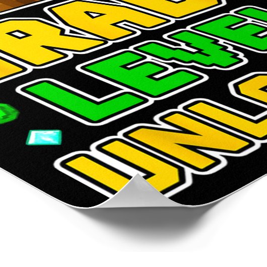 Graad 1 vrijgespeeld videogamer Pixel Ck naar S Poster (Hoek)