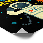 Graad 2 en verder astronaut ruimte jongens gamer F Poster (Hoek)