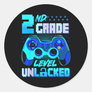 Graad 2 Ontgrendeld Gamer Jongens Kinderen Eerste Ronde Sticker