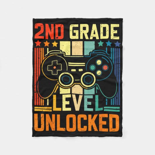 Graad 2 Ontgrendeld Videospel Ck Naar School B Fleece Deken (Voorkant)