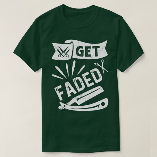 Graad 2 voor getadte razor Barbers Haircut Quote T-shirt (Design voorkant)