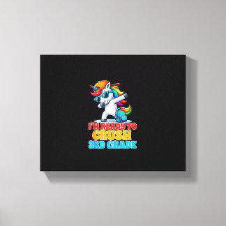 Graad 3 Dabbing Eenhoorn Ik Ben Bereid Om Derde Te Canvas Afdruk