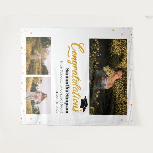 Graad 3 Foto's Collage Afstuderen 2025 Wandkleed (Voorkant (horizontaal))