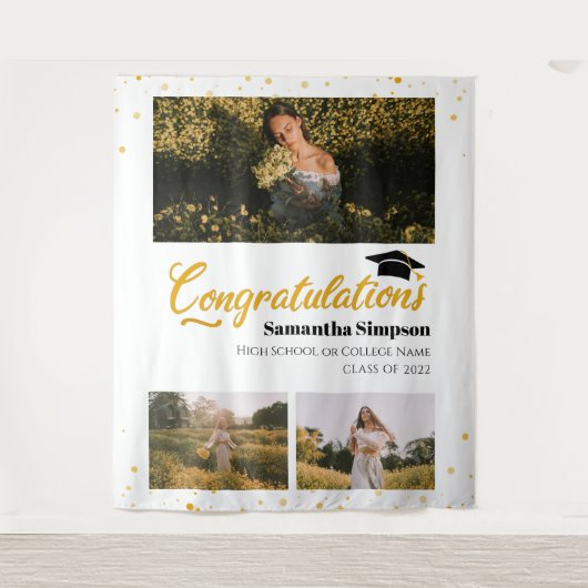 Graad 3 Foto's Collage Afstuderen 2025 Wandkleed (Voorkant)