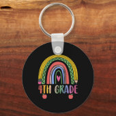 Graad 4 Regenboog Leraren Team Vierde Klas Squad Sleutelhanger (Voorkant)