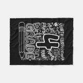 Graad 4 typografie team vierde terug naar school fleece deken (Voorkant (Horizontaal))