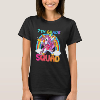 Graad 7 Squad Dabbing Eenhoorn Schattig Terug Naar T-shirt