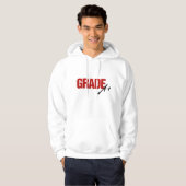 Graad A+ Hoodie (wit/rood) (Voorkant volledig)