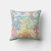 Graad A katoenhoudende Sierkussen/Cartoon-dinosaur Kussen (Achterkant)