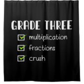Graad drie vermenigvuldigingsfracties verbrijzelen douchegordijn (Voorkant)