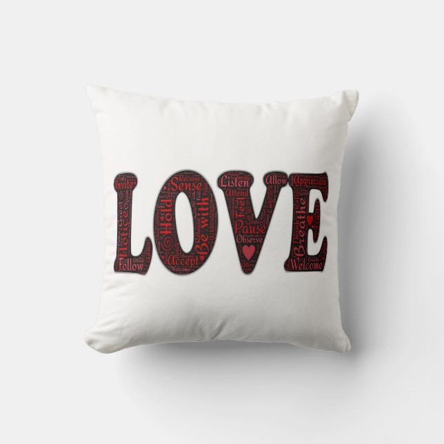 Graad een katoenachtig Sierkussen/liefde Kussen (Voorkant)